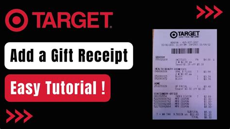 how to get a gift receipt from target after purchase